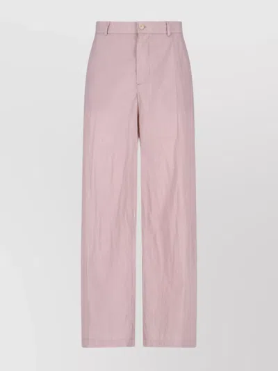 Our Legacy Straight Trousers With Back Pocket And Belt Loops In Purple