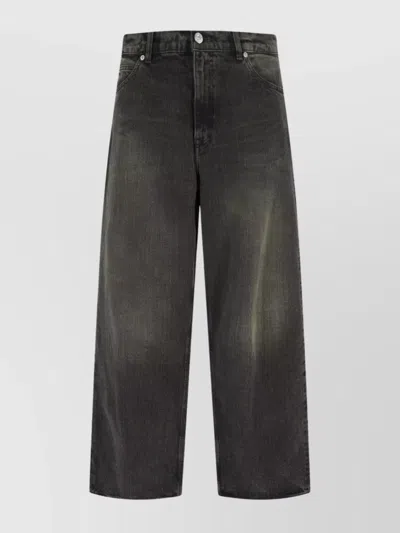 Our Legacy Straight Trousers With Belt Loops And Five-pocket Design In Black