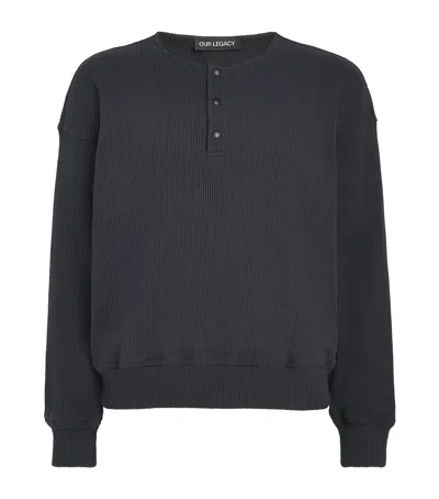 Our Legacy Stretch-cotton Sweatshirt In Gray