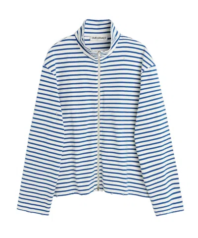 Our Legacy Striped Casual Jacket In White