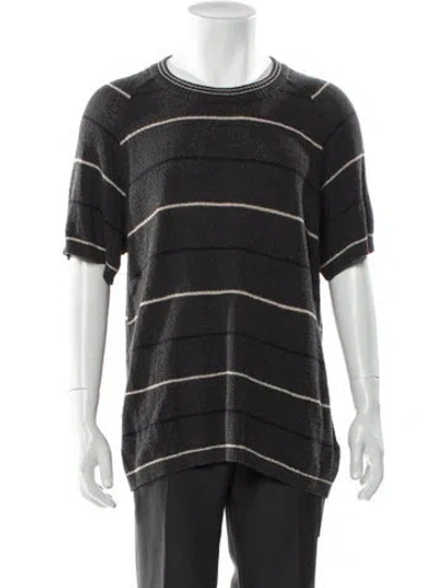 Pre-owned Our Legacy Striped Crew Neck T-shirt In Gray