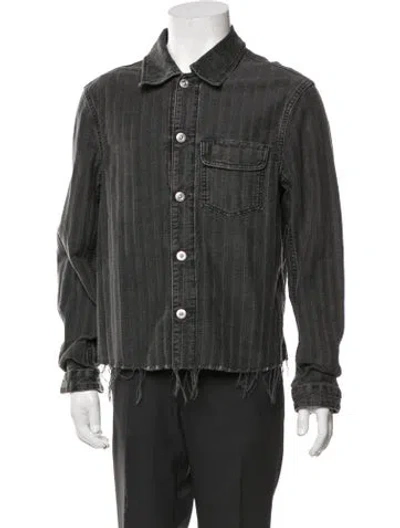 Pre-owned Our Legacy Striped Jacket In Green/grey