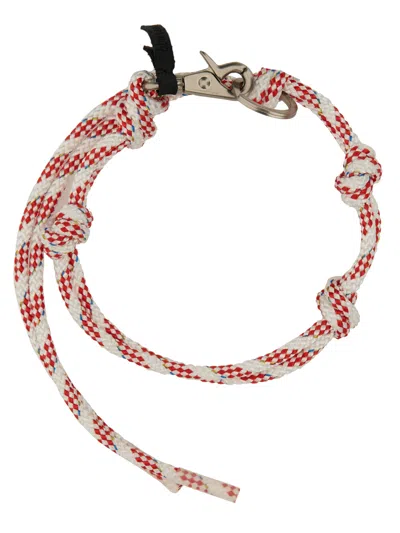 Our Legacy Striped Lanyard In Red