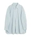 Our Legacy Striped Oversized Long-sleeve Shirt In Blue