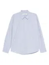 Our Legacy Striped Poplin Shirt In Blue