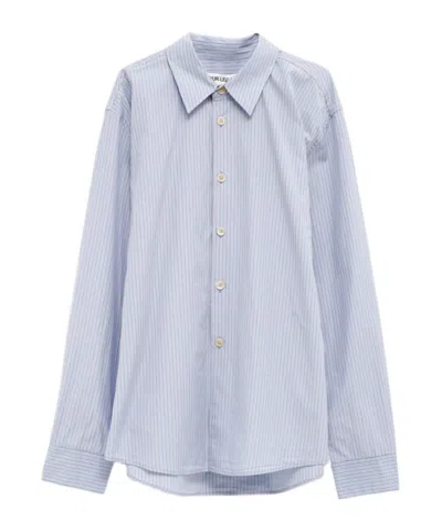 Our Legacy Striped Poplin Shirt In Blue
