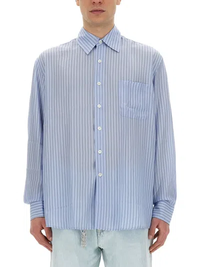 Our Legacy Striped Shirt In Azure