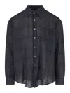 Our Legacy Check Pattern Button-down Shirt With Chest Pocket In Black