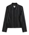 Our Legacy Shirt With Striped Pattern And Chest Pocket In Black
