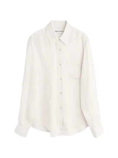 Our Legacy Striped Shirt In Neutral