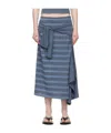 Our Legacy Striped Skirt In Blue