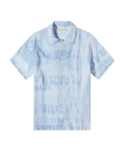 Our Legacy Stroke-print Shirt In Blue