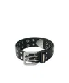 Our Legacy Studded Double Tongue Belt In Black