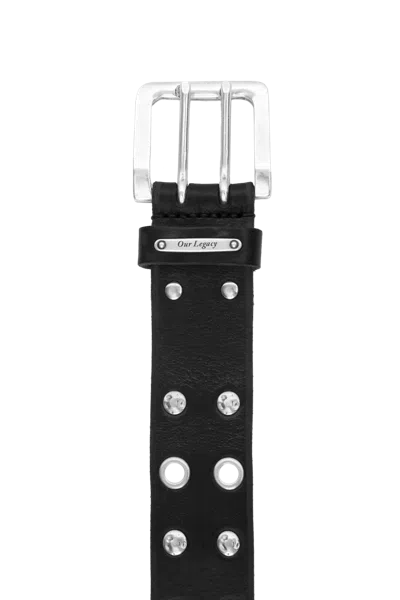 Our Legacy Studded Double Tongue Belt Black