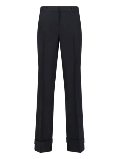 Our Legacy Style Wool Gabardine Trousers With Horn Buttons In Black