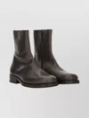 Our Legacy Stylish Block Heel Round Toe Boots In Brown