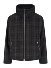 Our Legacy Riviera Checked Shell Hooded Jacket In Brown
