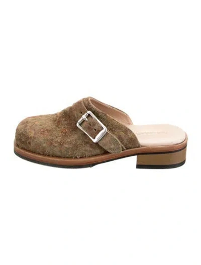 Pre-owned Our Legacy Suede Patterned Mules In Multi