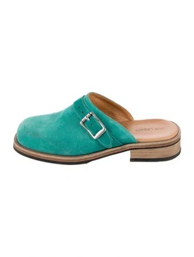 Pre-owned Our Legacy Suede Slippers In Green