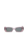 Our Legacy Rectangular Transparent Sunglasses Dark Lenses In Pink