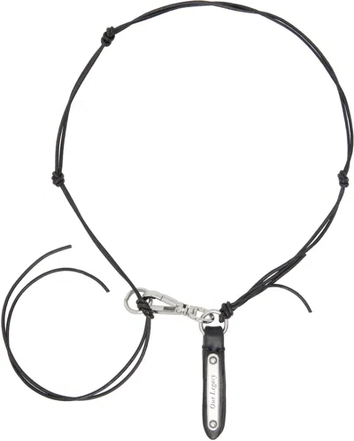 Our Legacy Super Slim Ladon Necklace In Black