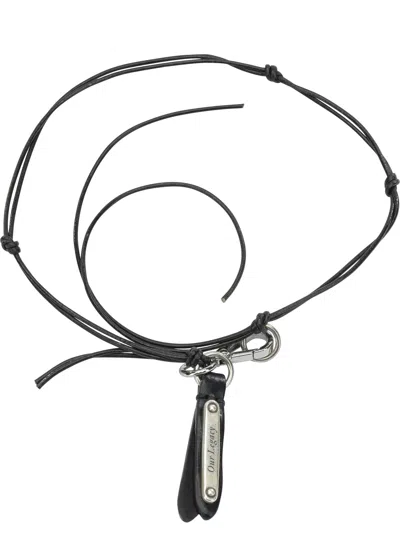 Our Legacy "super Slim Ladon" Necklace In Black