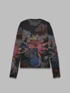 Our Legacy Super Slim Long Sleeve Printed Mesh Top