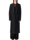 Our Legacy Long Water-repellent Wool Supper Coat In Black