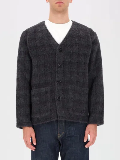 Our Legacy Textured Cardigan With V-neckline And Button Front In Multi