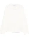 Our Legacy Boxy-fit Long Sleeve T-shirt With Ribbed Neckline In Raw White Band