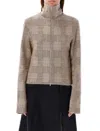 Our Legacy Houndstooth Checked Jacquard-knit Jacket In Beige Check
