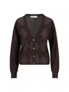 Our Legacy Argyle Pattern Long Sleeve Knitwear Top In Brown