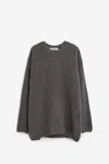 Our Legacy Gray Popover Roundneck Sweater In Grey