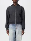 Our Legacy Relaxed Fit Front-zip Sweatshirt With Drawstring Hood In Blue