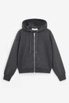 Our Legacy Relaxed Fit Front-zip Sweatshirt With Drawstring Hood In Gray