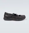 Our Legacy Logo-debossed Leather Sneakers In Black