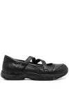 Our Legacy Logo-debossed Leather Sneakers In Schwarz