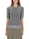 Our Legacy Dual Grey Spray-dye Wool Knit Top In Multi