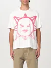Our Legacy Box T-shirt Off White Cotton T-shirt With Graphic Sun Print - Box T-shirt In Natural