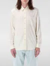 Our Legacy Collared Shirt With Front Pocket And Textured Fabric In 白色