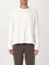 Our Legacy Boxy-fit Long Sleeve T-shirt With Ribbed Neckline In Weiss