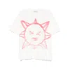 Our Legacy Box T-shirt Off White Cotton T-shirt With Graphic Sun Print - Box T-shirt In Multicolor