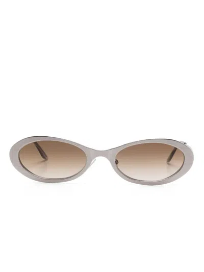 Our Legacy Tad It Bubble Sunglasses In Silver