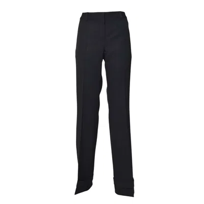 OUR LEGACY TAILORED BLACK TROUSERS WITH HIGH WAIST AND CUFFED HEMS
