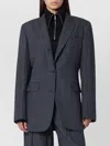 Our Legacy Grey Wool-blend Single-breasted Jacket In Gray