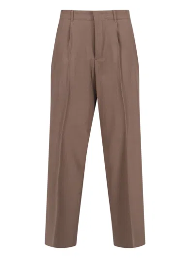 Our Legacy Tailored Wool Blend Trousers In Brown