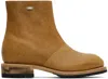 Our Legacy Round Toe Suede Finish Ankle Boots In Sunset Sand Primal S