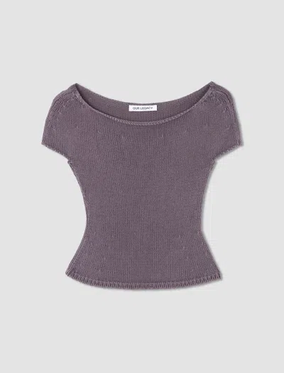 Our Legacy Tank Top Sculpt In Wet Bark Dry Cotton