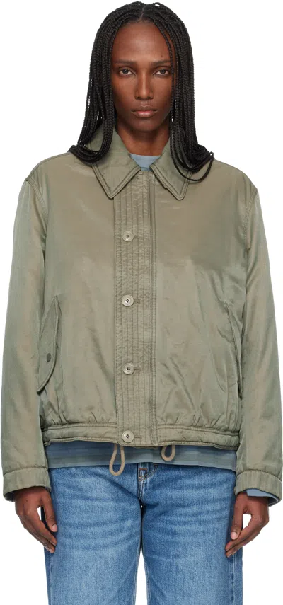 Our Legacy Taupe Auto Jacket In Green