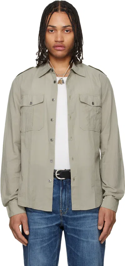 Our Legacy Taupe Lean Shirt In Gray